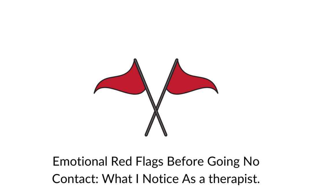 Emotional Red Flags Before Going No Contact: What I notice as a therapist.